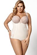 Shapewear body, without cups, belly and buttocks control, S to 4XL